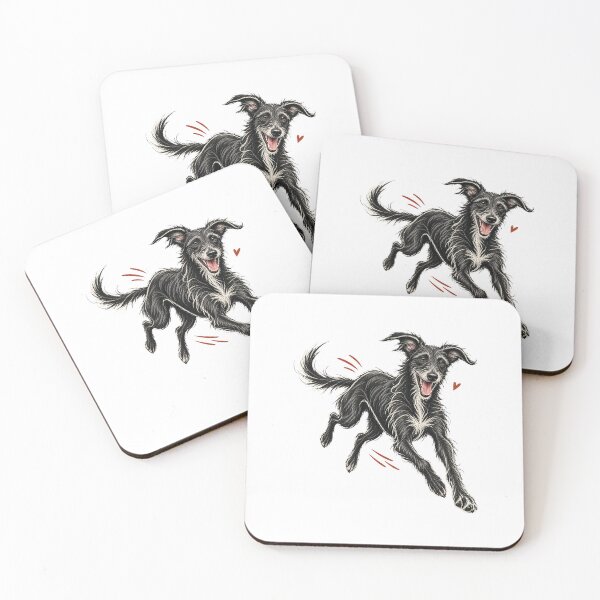 Item preview, Joyful Running Black Lurcher designed and sold by AMICO77.