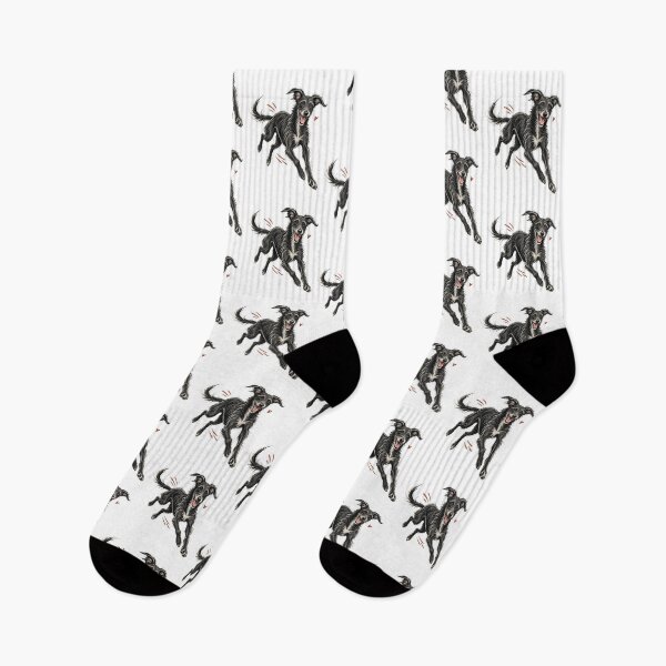 Item preview, Joyful Running Black Lurcher designed and sold by AMICO77.