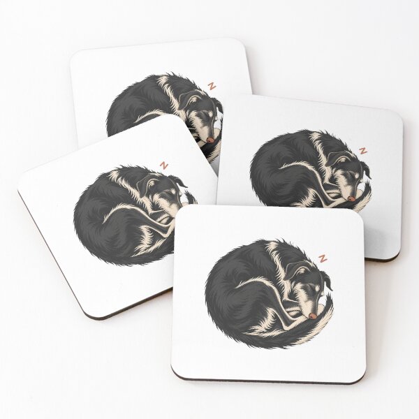 Item preview, Sleeping Black Lurcher Curled Up designed and sold by AMICO77.