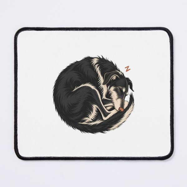 Item preview, Sleeping Black Lurcher Curled Up designed and sold by AMICO77.