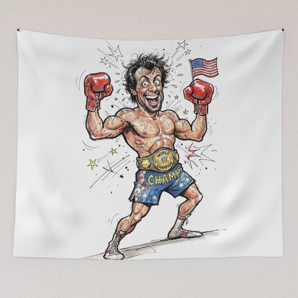 Item preview, Victorious American Boxing Champion Caricature designed and sold by annaarthk.