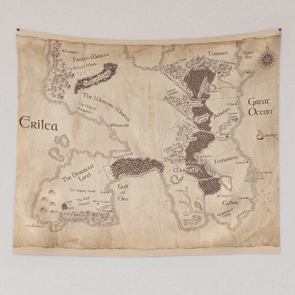 Item preview, Vintage Erilea World Map  designed and sold by DeviantMerch.