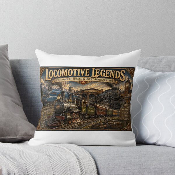 Item preview, Locomotive Legends – Vintage Steam Train Railway Heritage Poster designed and sold by ASABCreative.