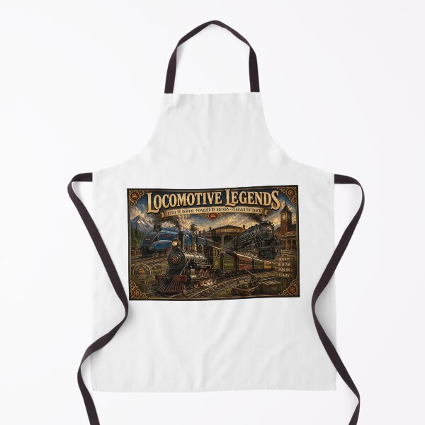 Item preview, Locomotive Legends – Vintage Steam Train Railway Heritage Poster designed and sold by ASABCreative.