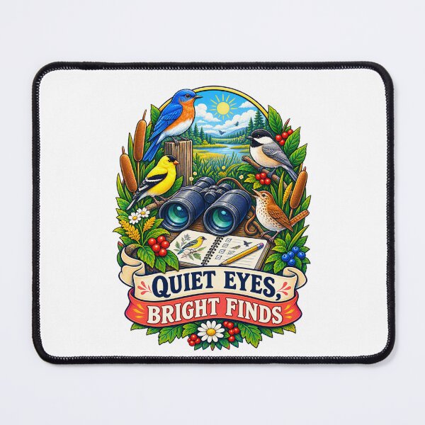Item preview, Quiet Eyes Bright Finds Birdwatching Nature Art designed and sold by CheerfulNest.
