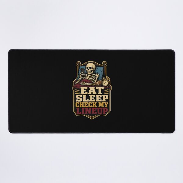 Item preview, Eat Sleep Check My Lineup Fantasy Football Skeleton designed and sold by snowry.