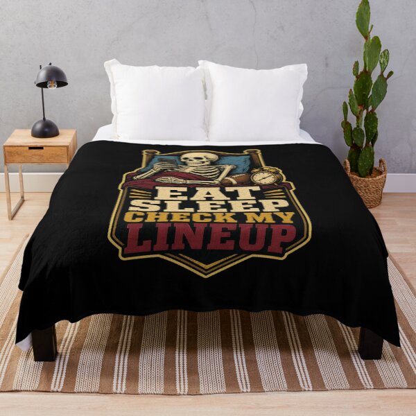 Item preview, Eat Sleep Check My Lineup Fantasy Football Skeleton designed and sold by snowry.
