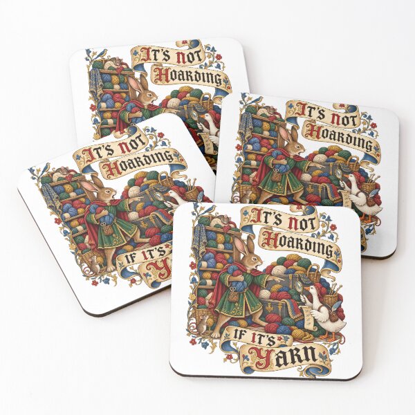 Item preview, It’s Not Hoarding If It’s Yarn – Medieval Knitting Humor designed and sold by TWPub.