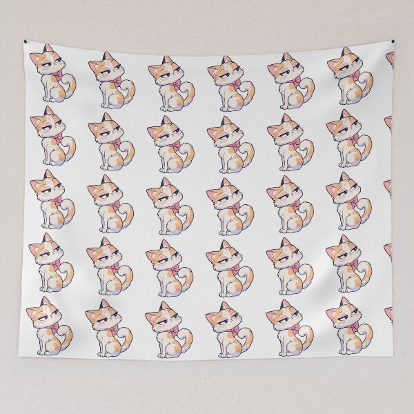 Item preview, Sassy Cat – Indifferent Kawaii Cat Character Sticker designed and sold by Digitalcpy.