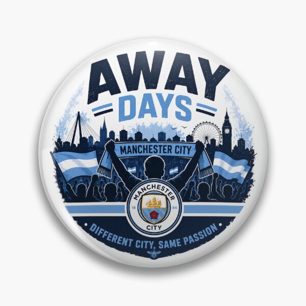 Item preview, Manchester City F.C Away Days Fan Graphic Design designed and sold by FanFueledStickers.