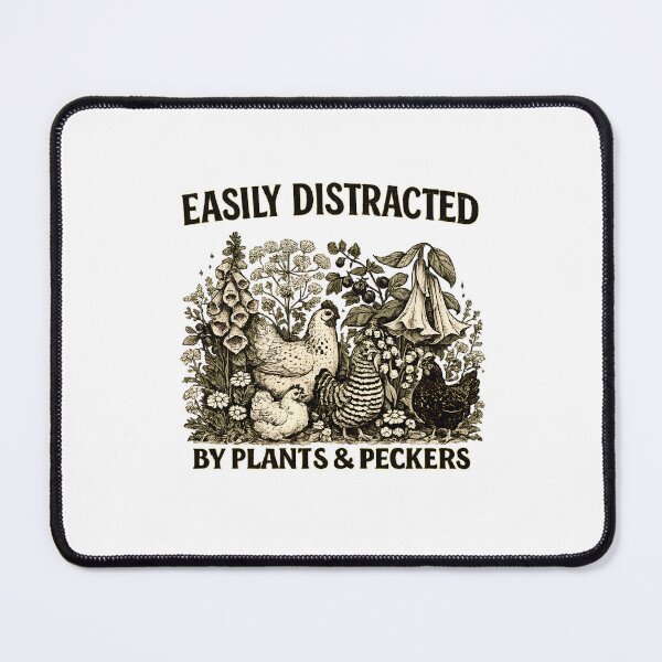 Item preview, Easily Distracted By Plants and Peckers Shirt, Chicken Lover Gift, Gardening Sweatshirt, Farm Life Sweater, T-Shirt designed and sold by greatmar1.