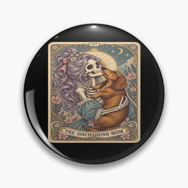 Item preview, Pastel Goth Dachshund Mom Tarot designed and sold by POD DYNASTY | Original Print On Demand T-Shirt Graphics.