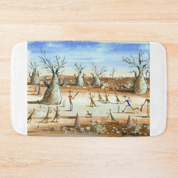 Item preview, Outback Bush Cricket Match Australian Landscape Painting designed and sold by Al Benge - NZ & Australian Art.