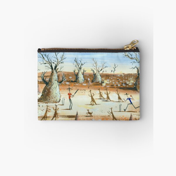 Item preview, Outback Bush Cricket Match Australian Landscape Painting designed and sold by Al Benge - NZ & Australian Art.