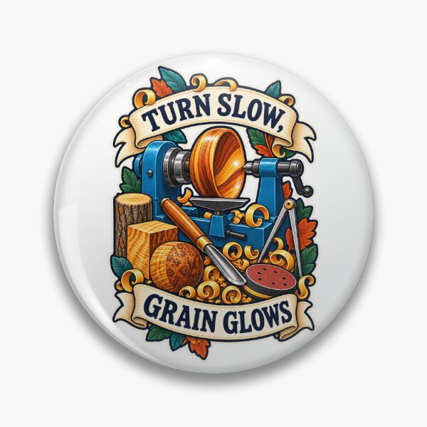 Item preview, Turn Slow Grain Glows Woodturning Craft Art designed and sold by CheerfulNest.