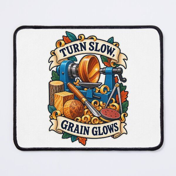 Item preview, Turn Slow Grain Glows Woodturning Craft Art designed and sold by CheerfulNest.