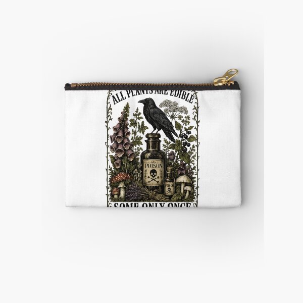 Item preview, All Plants Are Edible Some Only Once Tee, Raven Poison Garden Shirt, Gothic Botanical Graphic designed and sold by greatmar1.