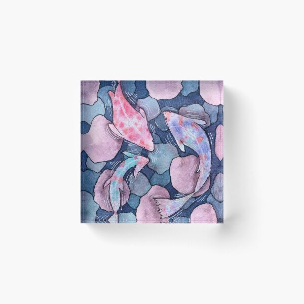 Item preview, Quiet Currents, Pastel Koi Fish Watercolour designed and sold by ArithraStudio.