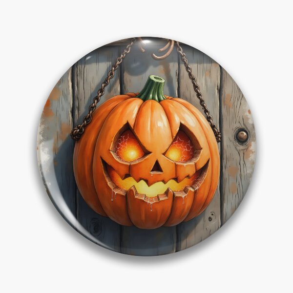 Item preview, Hanging Jack-o'-lantern on Wooden Door designed and sold by joy-Moons.