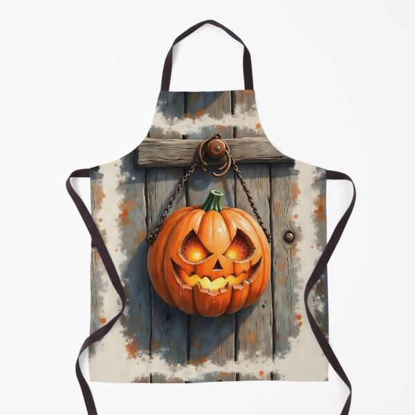 Item preview, Hanging Jack-o'-lantern on Wooden Door designed and sold by joy-Moons.