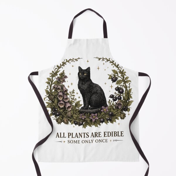 Item preview, All Plants Are Edible Shirt: Some Only Once, Black Cat Toxic Plants Botanical Graphic designed and sold by greatmar1.