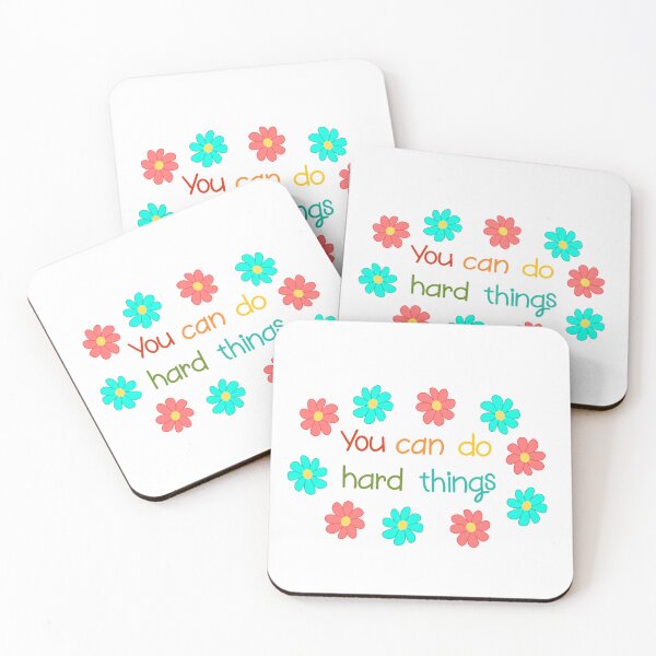 Item preview, You Can Do Hard Things - Colorful Motivational Flower Sticker designed and sold by Sissy’s shop.