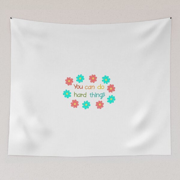 Item preview, You Can Do Hard Things - Colorful Motivational Flower Sticker designed and sold by Sissy’s shop.