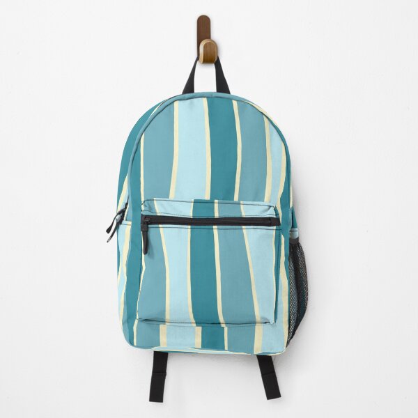 Item preview, Imperfect striped pattern- Aqua blue designed and sold by Pattern Petals.