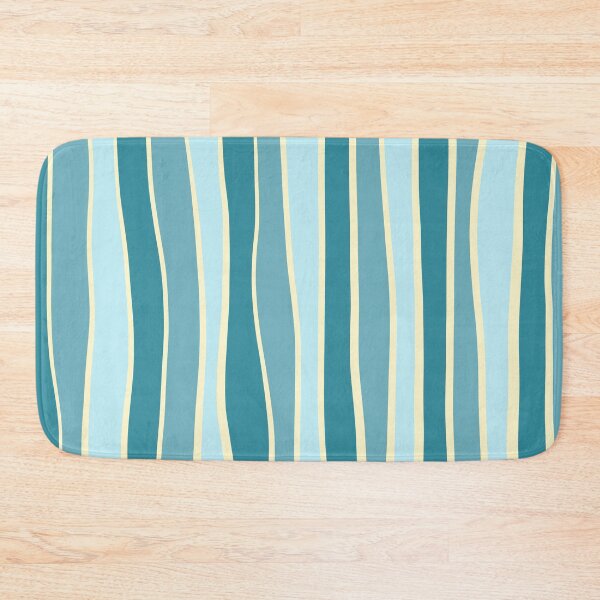 Item preview, Imperfect striped pattern- Aqua blue designed and sold by Pattern Petals.