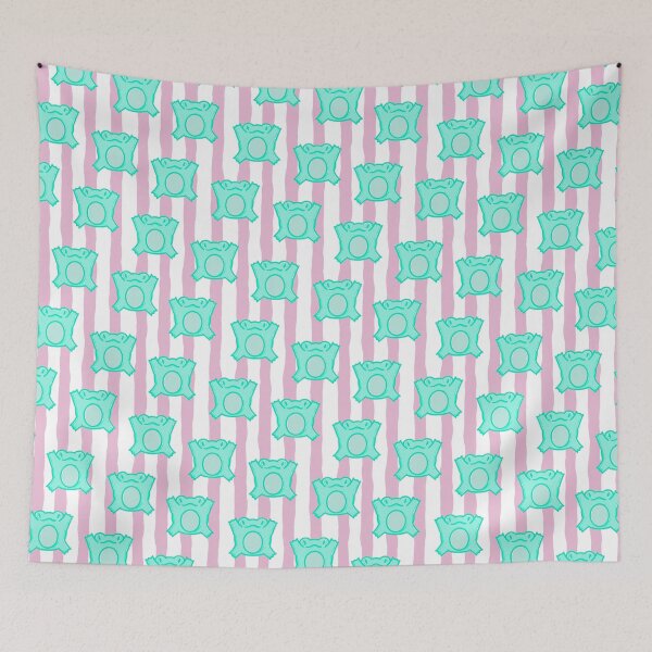 Item preview, Frog Hugs Preppy Stripe Pattern Pink designed and sold by CI Creative Design LLC.
