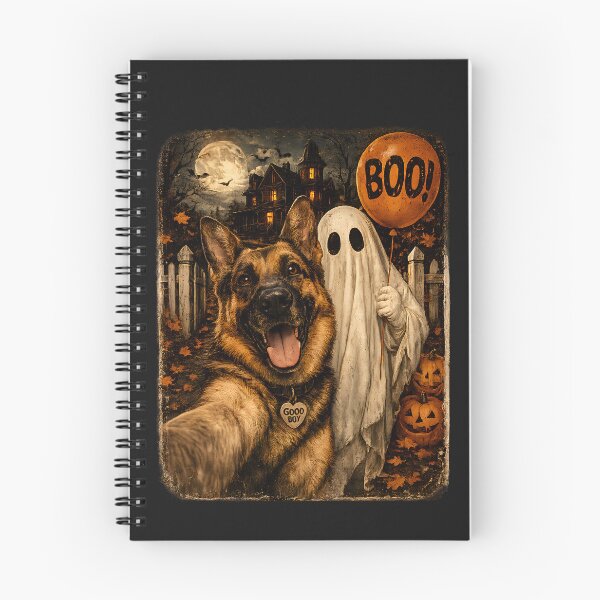 Item preview, German Shepherd Ghost Selfie Shirt, Funny Halloween Boo Dog Tee designed and sold by greatmar1.