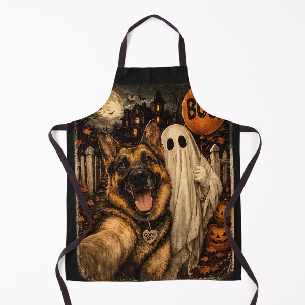 Item preview, German Shepherd Ghost Selfie Shirt, Funny Halloween Boo Dog Tee designed and sold by greatmar1.