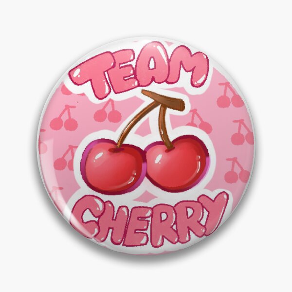 Item preview, Animal crossing “team cherry” pin designed and sold by KettleDemon.