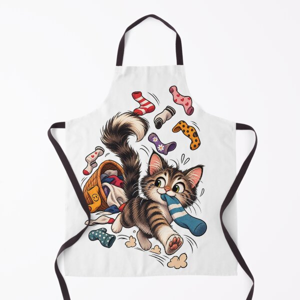 Item preview, Playful Cat and Flying Socks designed and sold by NucciCollective.