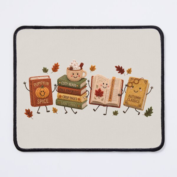 Item preview, Bookish Fall Doodle Crew - Felt Mascot Patch Look designed and sold by thelexiverse.