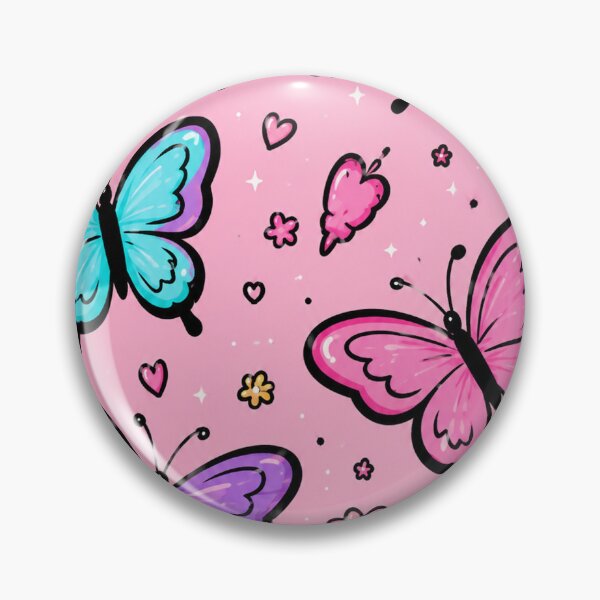 Artikelvorschau, Buntes Kawaii-Schmetterlingsmuster entworfen und verkauft von Car23314.