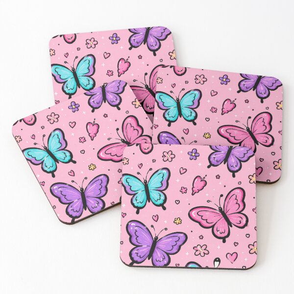 Item preview, Colorful Kawaii Butterfly Pattern designed and sold by Car23314.