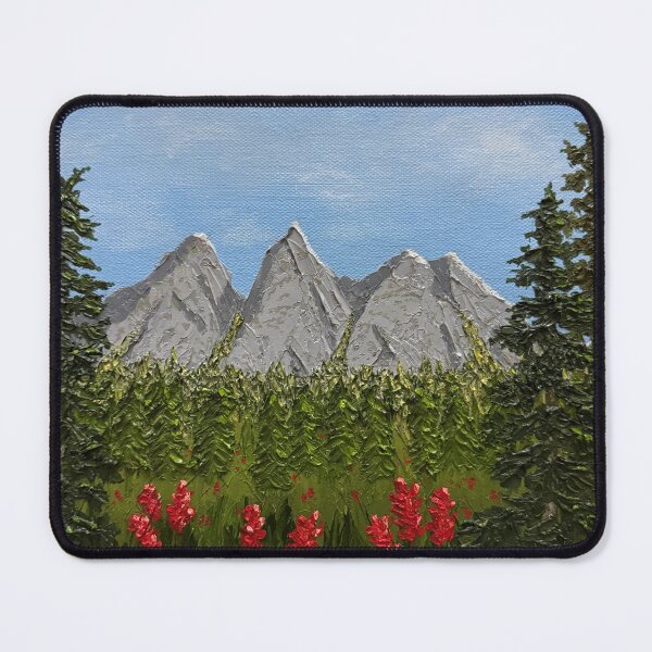 Item preview, Three Peaks with Flowers designed and sold by Krista-Joan-Art.