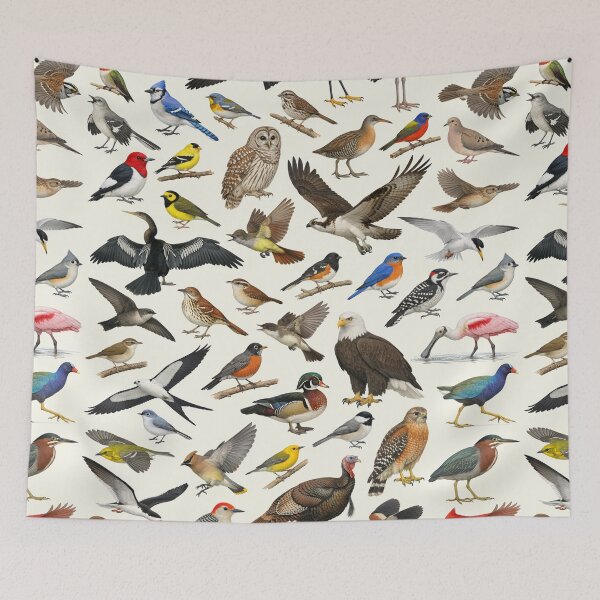 Item preview, Native Birds of South Carolina Retro Identification Chart designed and sold by kakarikihill.
