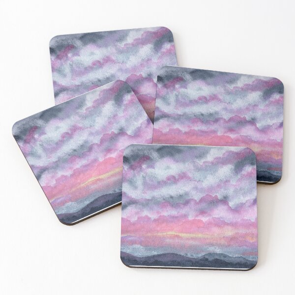 Item preview, A Storm Made of Rose, Pink and Grey Cloud Watercolour designed and sold by ArithraStudio.