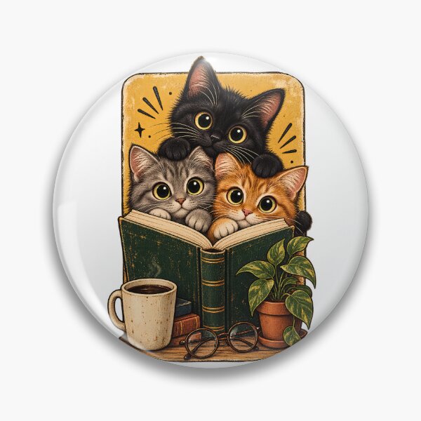 Item preview, Retro Curious Reading Cats Graphic Tee, Book Lover Cat Shirt, Cozy Cottagecore Vintage Top, Reader Gift Tee designed and sold by greatmar1.