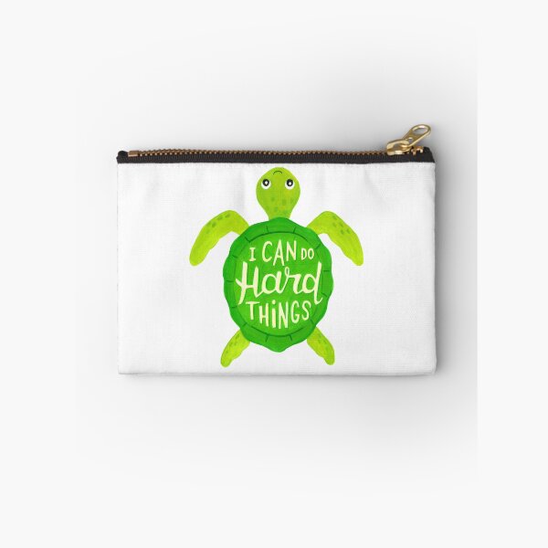 Item preview, I Can Do Hard Things Sea Turtle - Hand Lettered Inspirational Quote Painting designed and sold by Mandy Porta LLC.