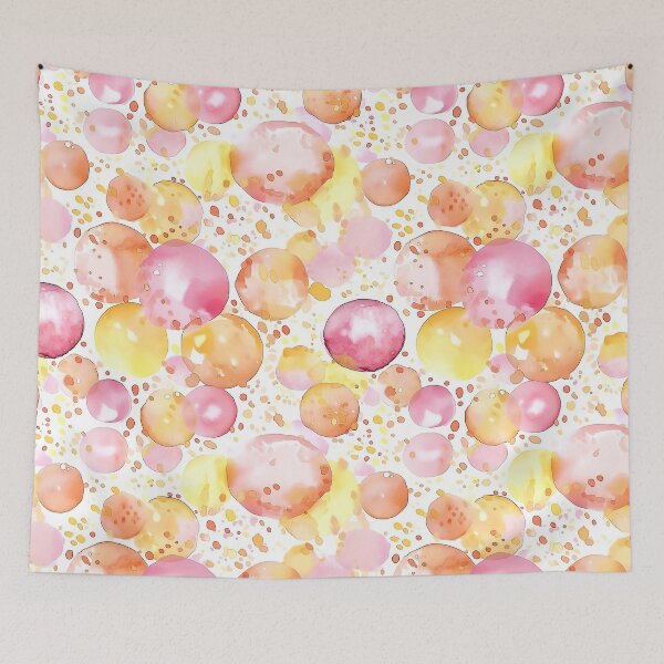 Item preview, Warm Sunset Watercolor Polka Dots Seamless Pattern designed and sold by Yoruhara.