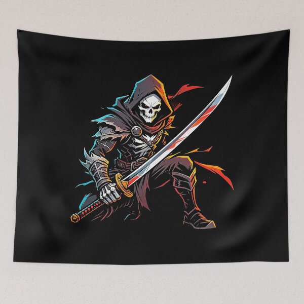 Item preview, Grim Reaper Katana Warrior - Dark Fantasy Manga Art designed and sold by Outlet Raloel.