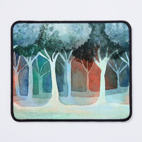 Item preview, Where the Forest Opens, Blue Green Abstract Watercolour Landscape designed and sold by ArithraStudio.