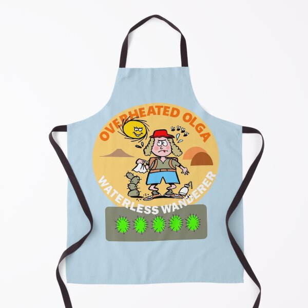 Item preview, Overheated Olga Waterless Wanderer Hiking Cartoon Illustration designed and sold by Al Benge - NZ & Australian Art.