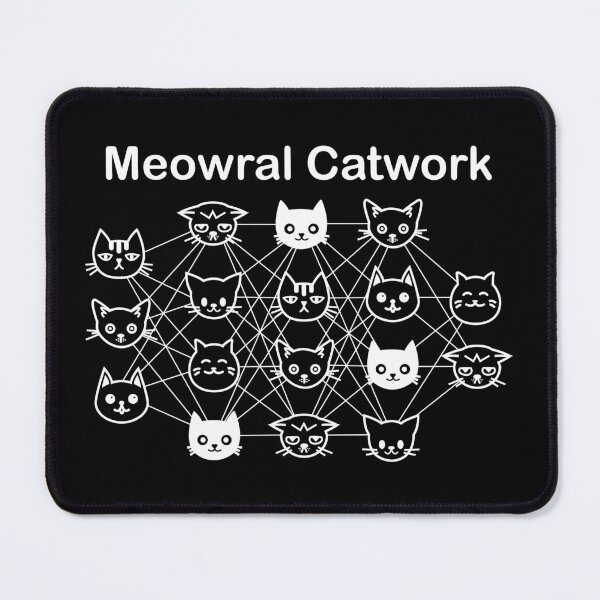 Item preview, Meowral Catwork Black Background designed and sold by yuretzius.