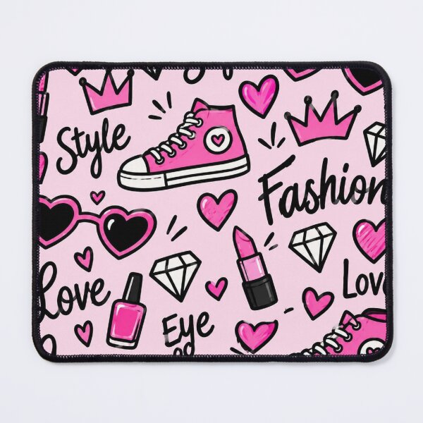 Item preview, Pink Glam Hearts & Sneakers Pattern designed and sold by Car23314.