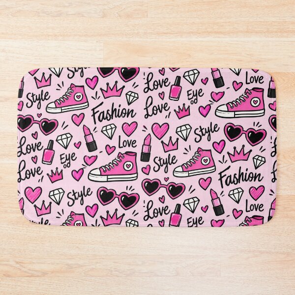 Item preview, Pink Glam Hearts & Sneakers Pattern designed and sold by Car23314.