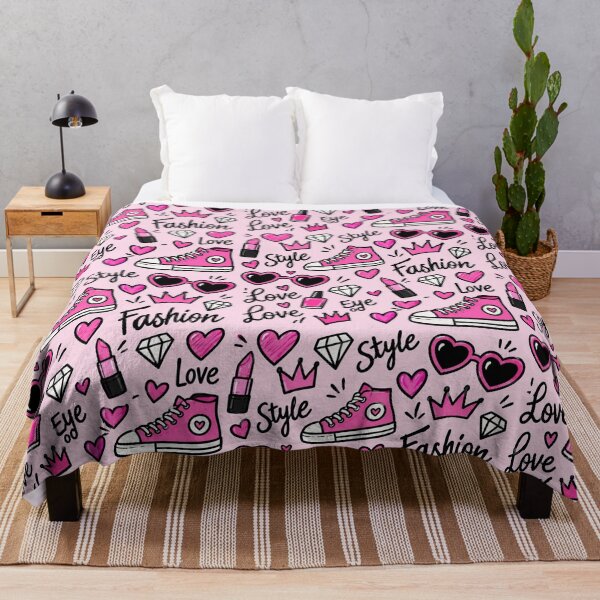Item preview, Pink Glam Hearts & Sneakers Pattern designed and sold by Car23314.